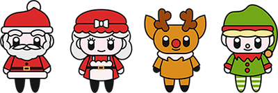 Santa's Decorating Machine - characters